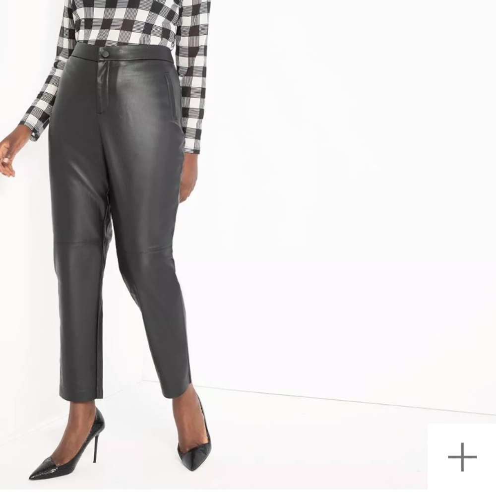 Slim fit faux leather pants eloquii size 26